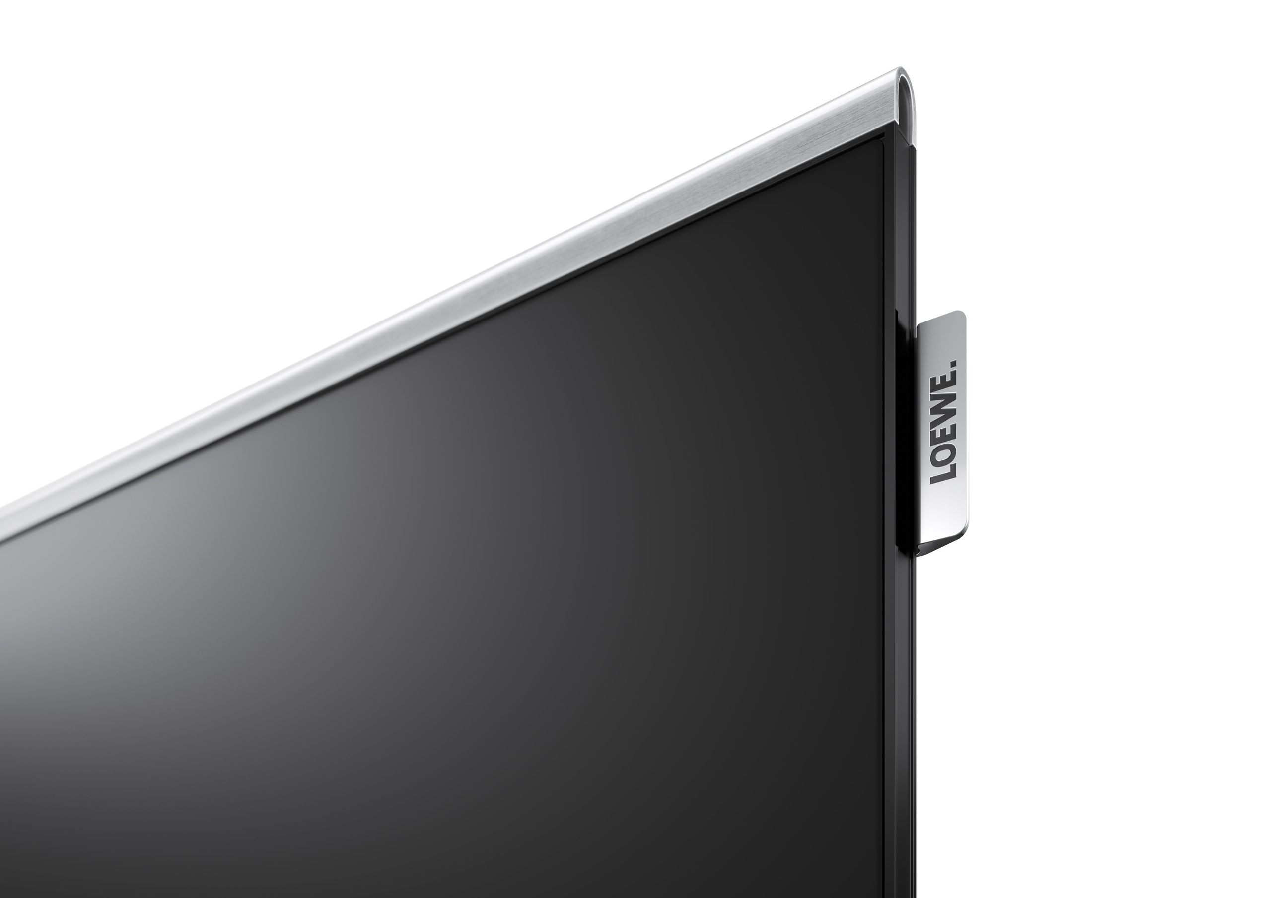 Loewe Antares Series television, detail of the logo clip