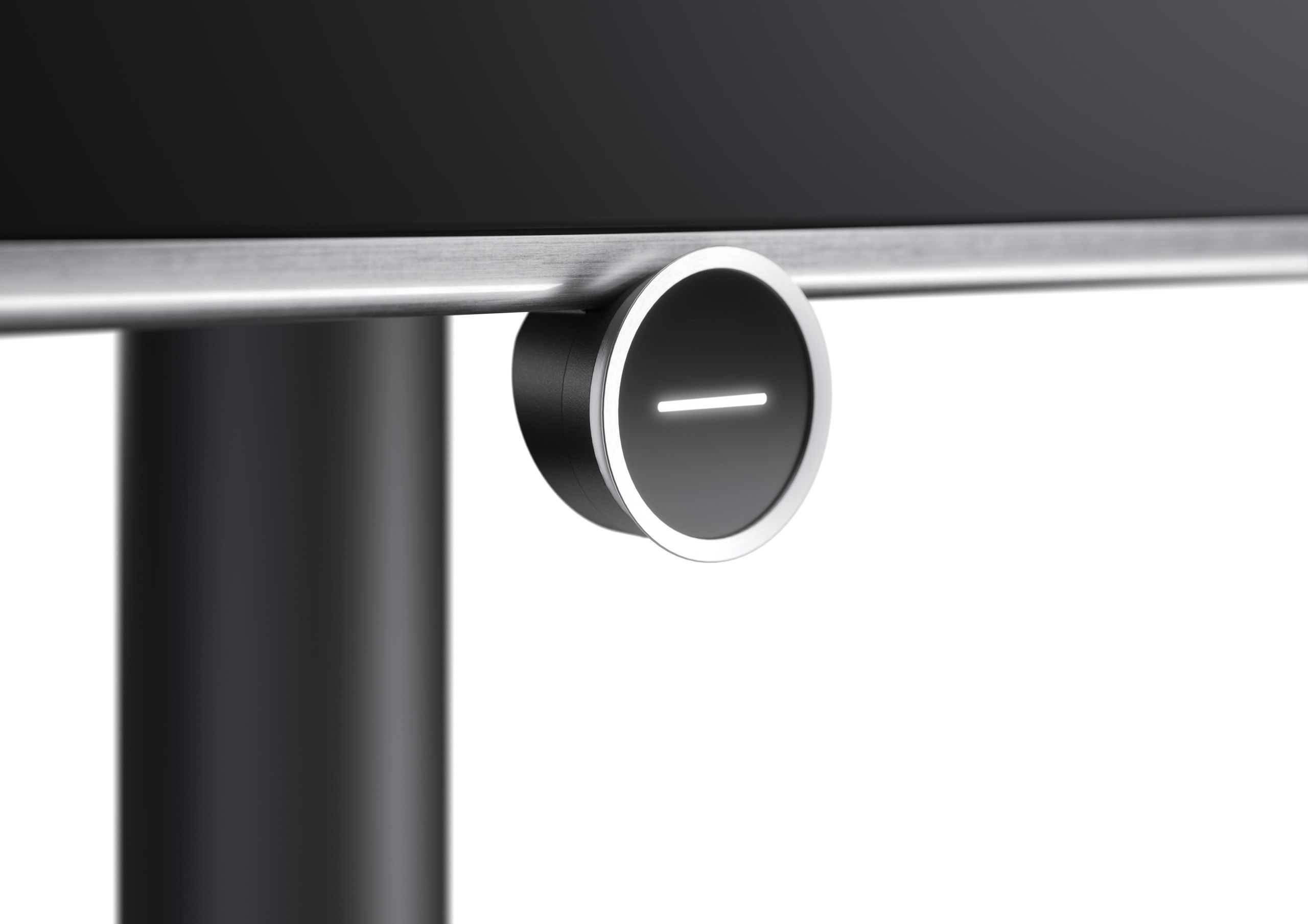 Loewe Antares Series television, detail of the illuminated control ring