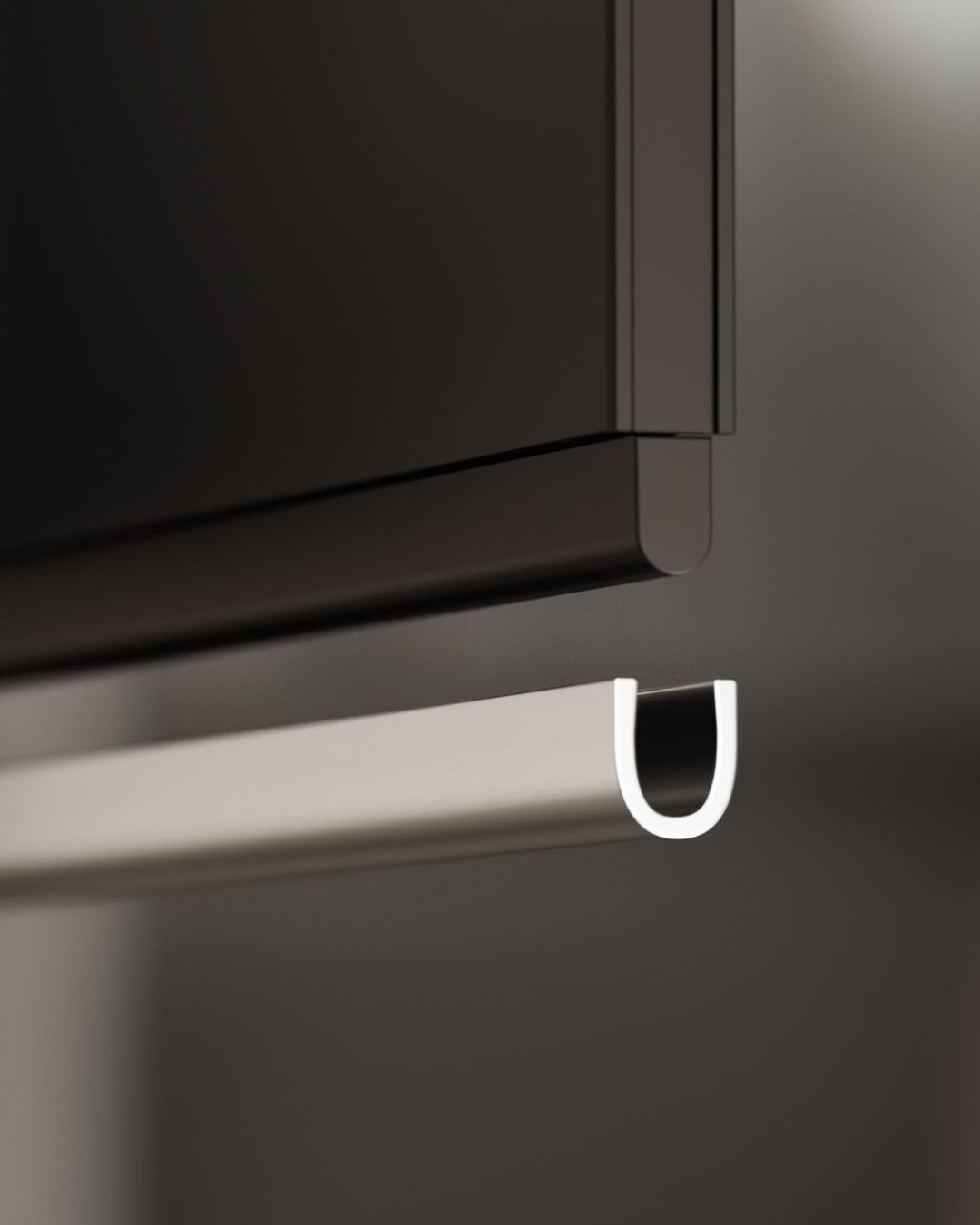Loewe Antares Series television, mood, U-profile frame detail